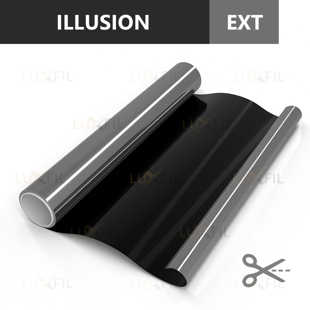 Пленка солнцезащитная зеркальная ILLUSION (Exterior) LUXFIL, на отрез (ширина рулона 1,524 м.)