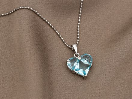 Подвеска Сердце 14,5мм, с кристаллом