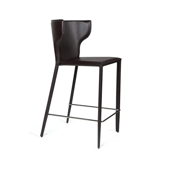 Полубарный стул Austin, темно-коричневая кожа