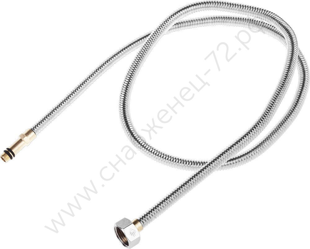 ЗУБР 1/2″, 1.2 м, гайка-штуцер, Сильфонная подводка для смесителей с удлиненным штуцером (51013-120)