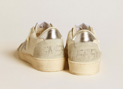 Кеды Женские Ball Star with silver Swarovski micro-crystal star and metallic silver leather heel tab