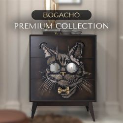 Комод Кот Саймон с 3 ящиками Каштан