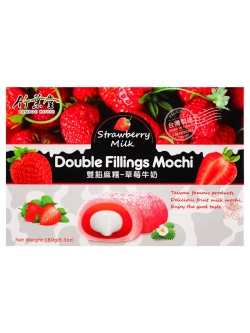 Моти с двойной молочной начинкой со вкусом Клубники 180 г