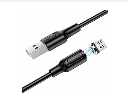 Кабель 1m USB/Micro 2.4A BX41 магнитный Borofone black