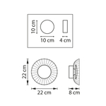 809015 Бра CELESTA LED 6W 300LM ХРОМ/ГОЛУБОЙ 3000K