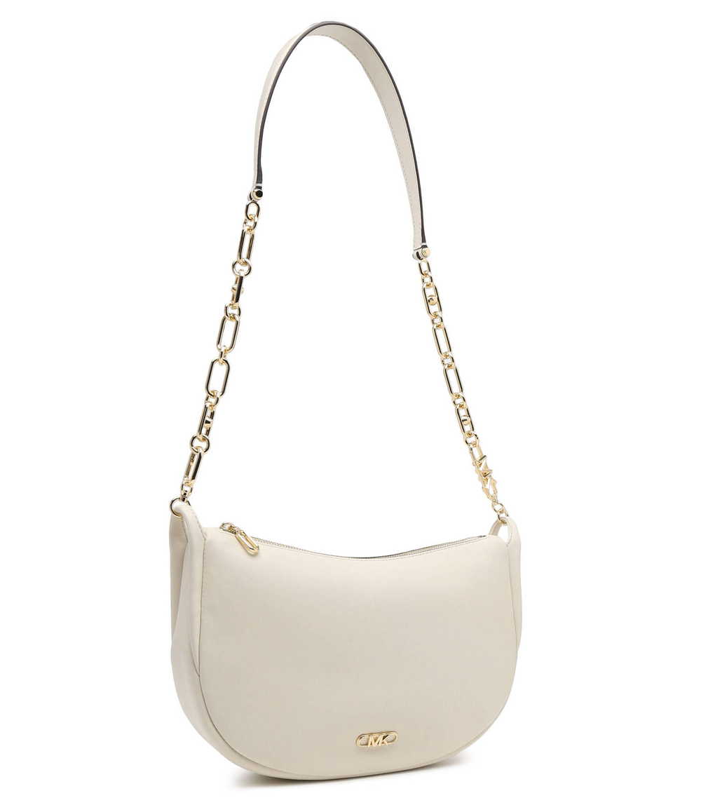 Кожаная сумка через плечо Michael Kors - кремовый(30H3G8NM3L)