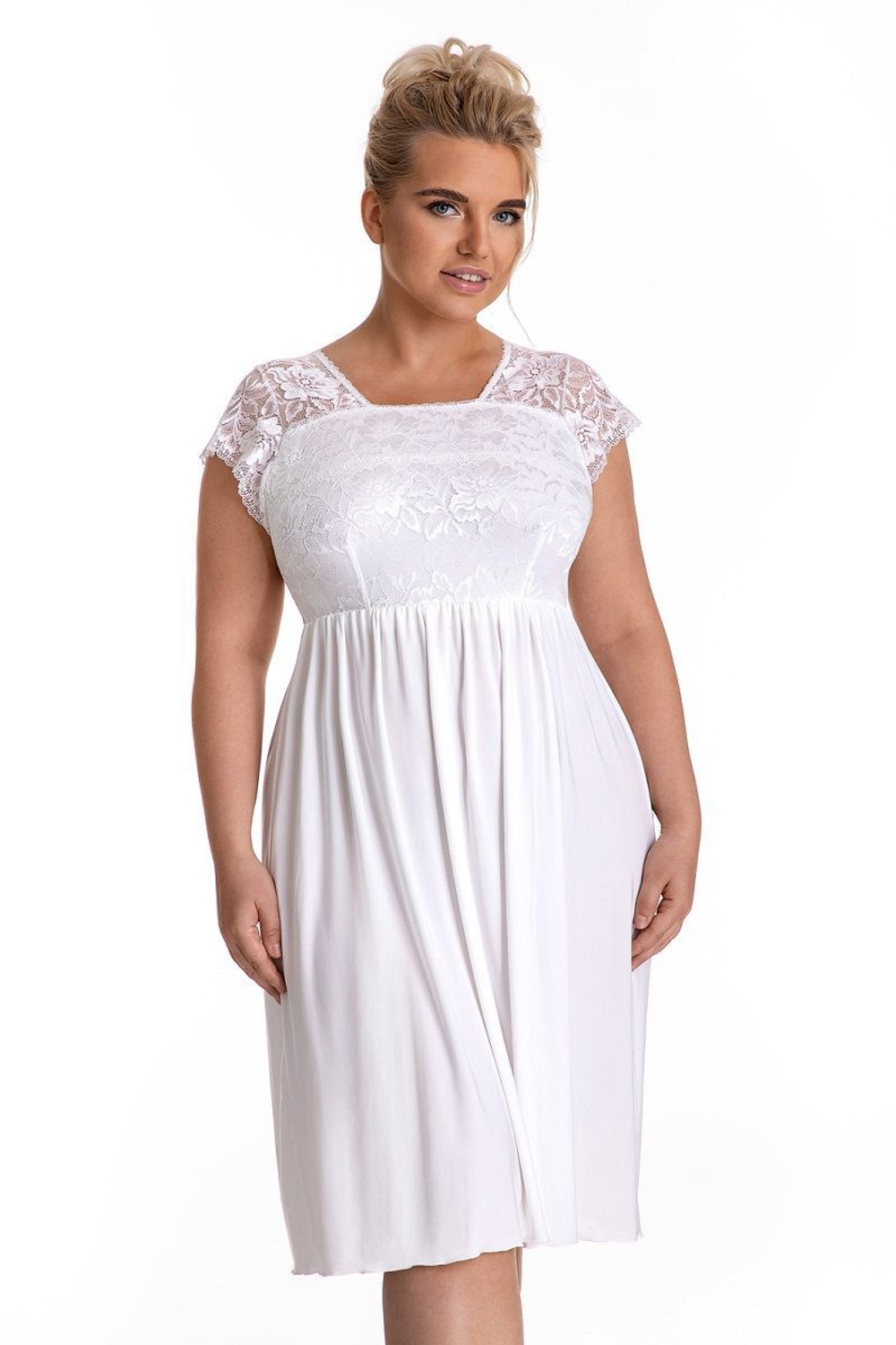 Сорочка Sofie с кружевным верхом (Размер: 5X) (Цвет: черный)