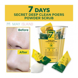 7Days Скраб для лица Secret pore clear powder scrub, 1 шт