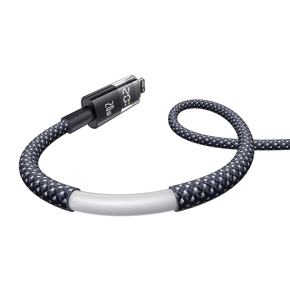 USB-C - Lightning Кабель Baseus Display 2 Charging+Data 20W 1-2m - Cosmic Black