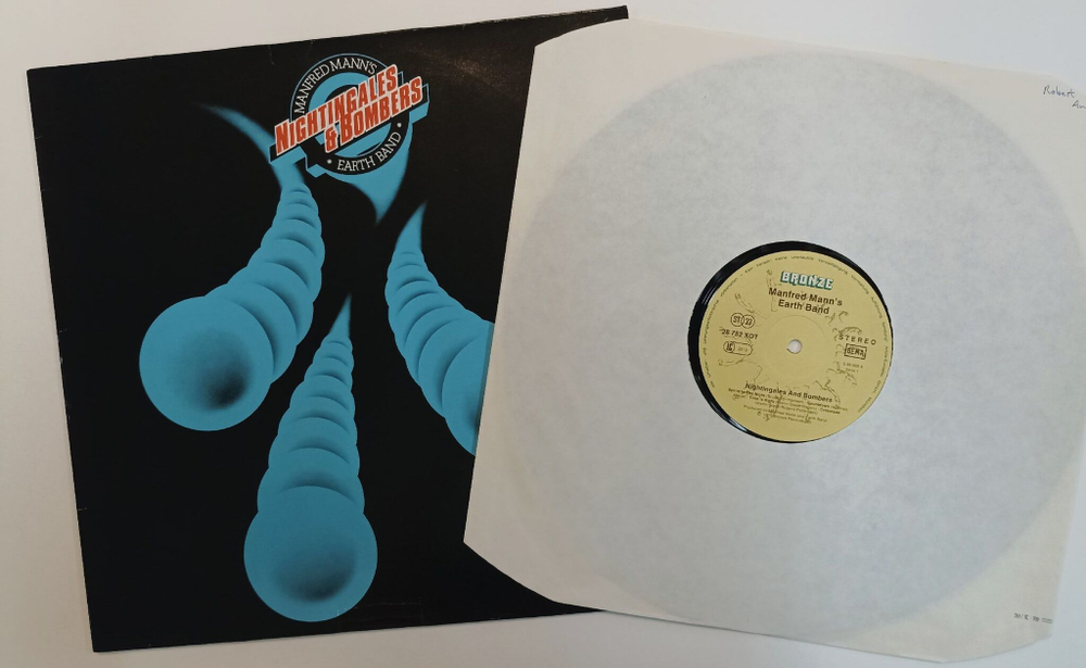 Винтажная виниловая пластинка LP Manfred Manns Earth Band Nightingales and Bombers (Germany 1977)