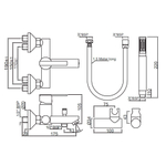 Jaquar, Смеситель для ванны внешний, Fonte, 1-рычаж., Хром FON-CHR-40119SHK