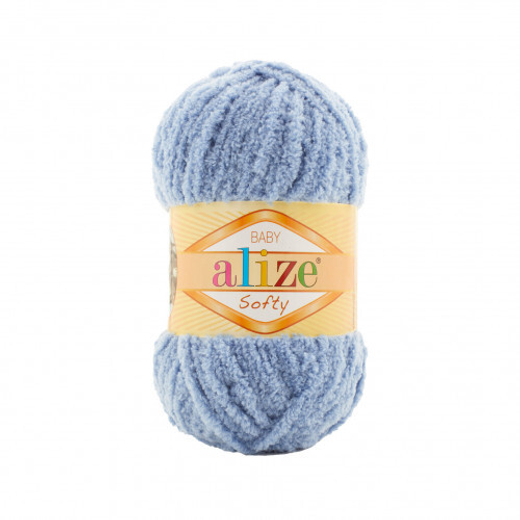 ALIZE "SOFTY" 100% Микрополиэстер, 50 гр., 115 м, Серо-голубой