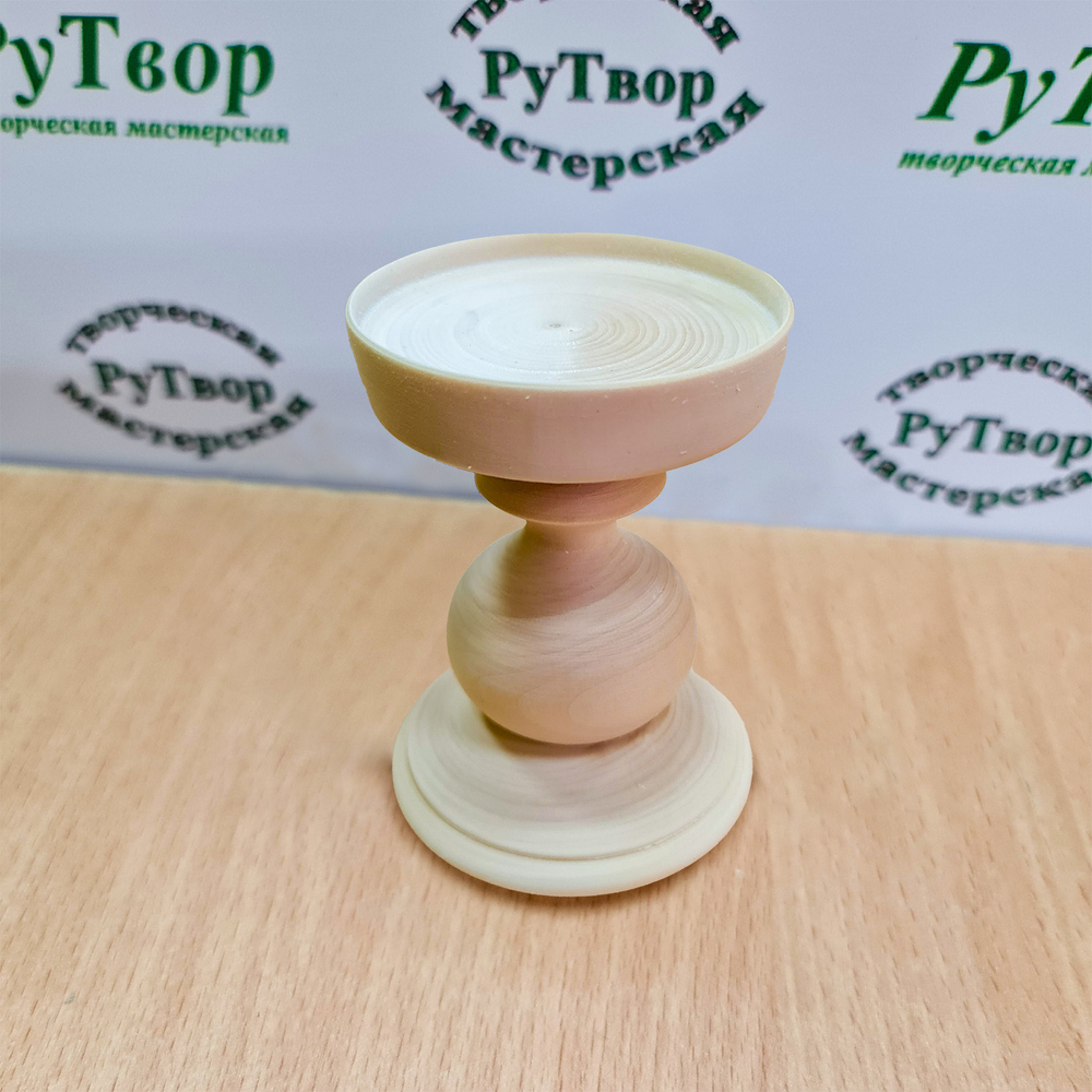 Подсвечник 120*d85мм, внут.d80мм, деревянная заготовка