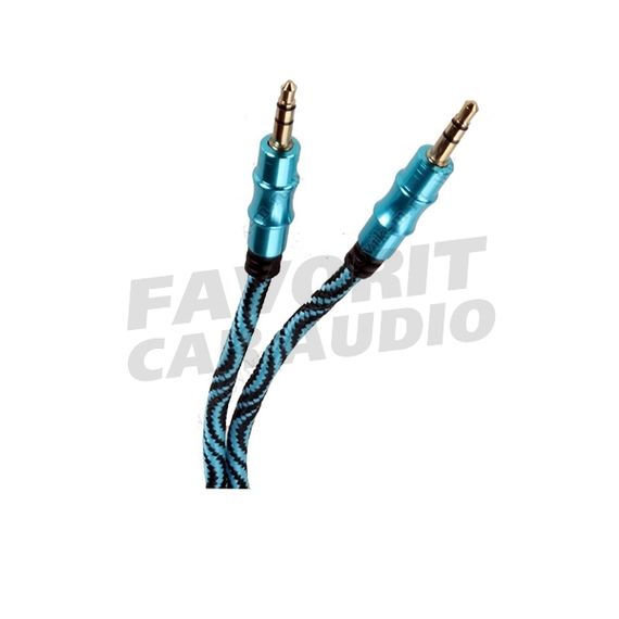 Кабель AUX, Jack 3,5mm(m) - Jack 3,5mm(m) STS ZH-A166, 1.0м, круглый, силикон, цвет: синий