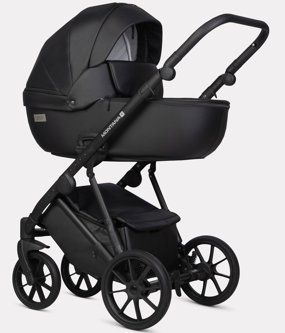 Детская коляска Riko Basic Montana X Ecco 2 в 1 12 Black (черный)