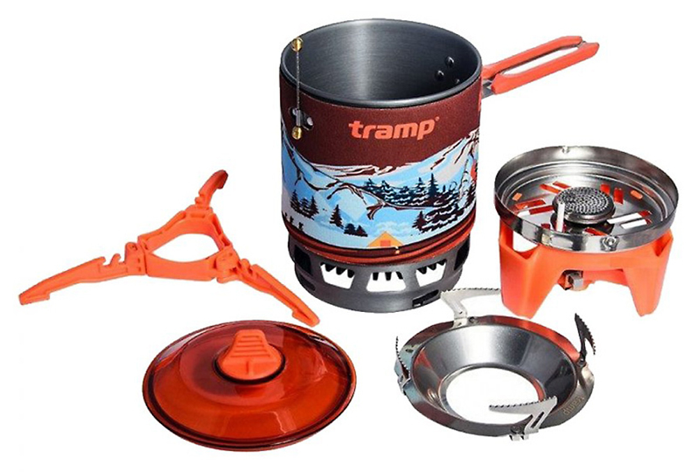 Система для приготовления пищи Tramp 1л. (оранжевый) TRG-115