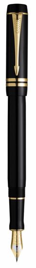 Перьевая ручка Parker Duofold F74 International, цвет: Black GT, S0690410