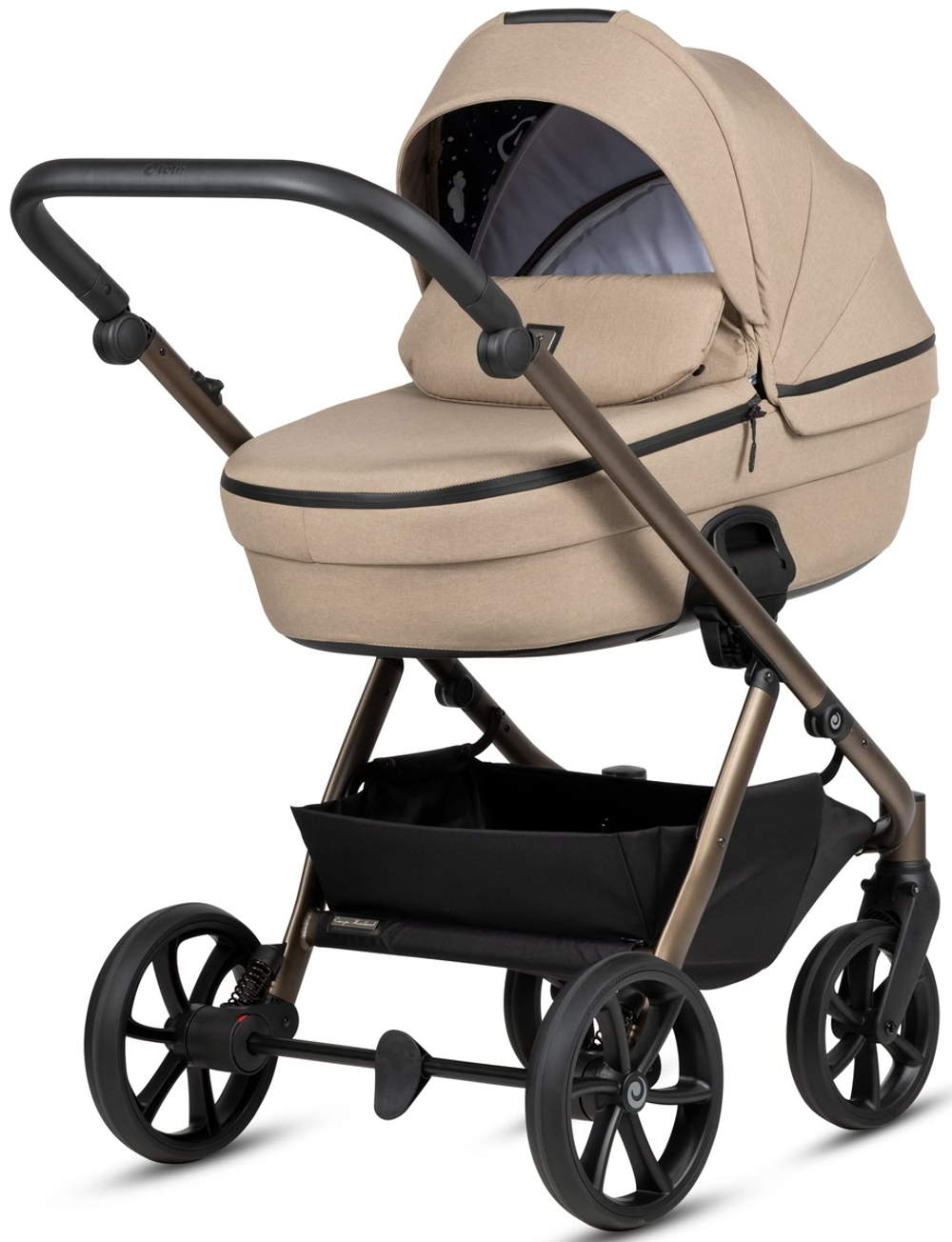 Детская коляска Tutis Uno 6 Plus Essential collection 4 в 1 с автокреслом Beno Beige и базой 1602146 Nougat