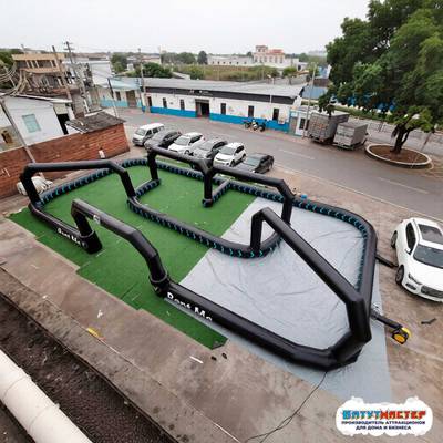 Надувная трасса «Профи-трек» для электромобилей, 20×10×3 м