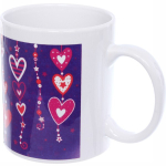 Кружка керамическая 330 мл «Сердечки-ниточки»