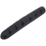 Держатель для проводов на липком слое «ДОМАНИЯ», 8 портов, цвет черный, 13,5*2см ( упак. ZIP пакет)