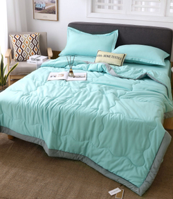 Комплект постельного белья с Одеялом VIVA - HOME TEXTILE, Однотонный, Сатин, Евро