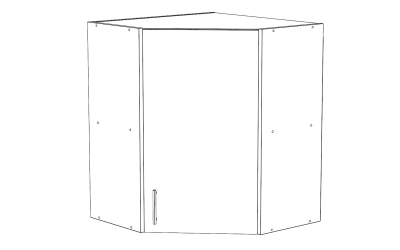 Шкаф навесной кухонный Алекс угловой