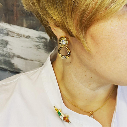 Клипсы-трансформеры Nolan Miller с кристаллами