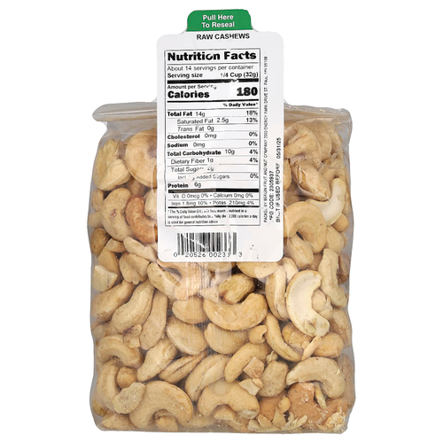 Bergin Fruit and Nut Company, необработанные кешью, 454 г (16 унций)