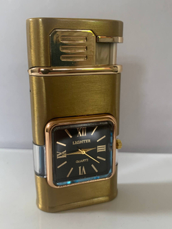 газовая зажигалка часы, черный мат.2