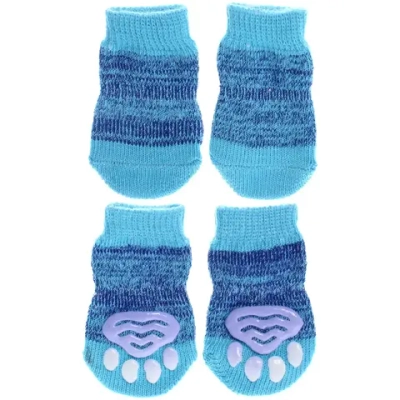 Носочки для животных «LAPUSIK», однотонные, цвет синий, размер s, 2,5см