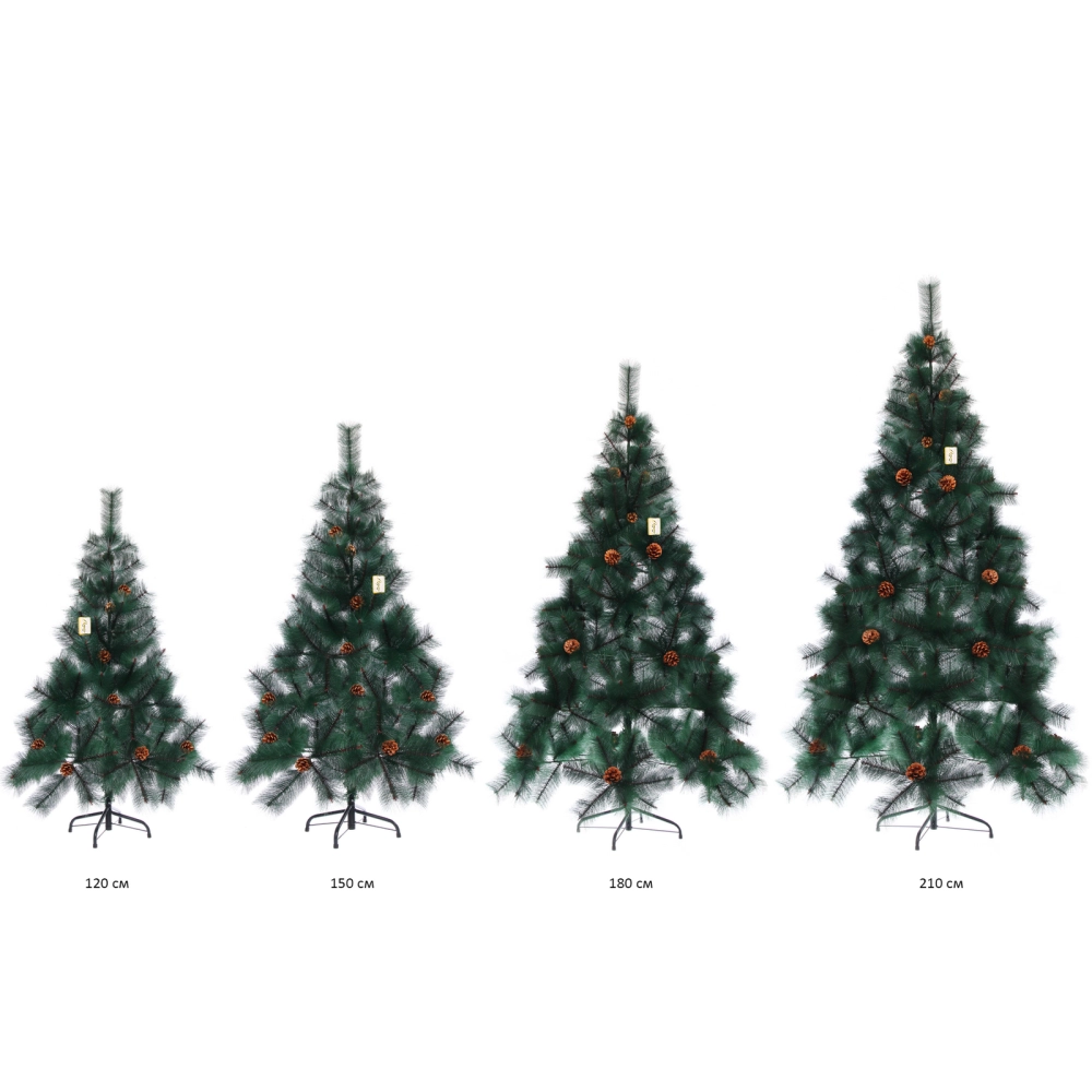 Ёлка «Волшебная шишка» 120 см, леска + шишки (110 веток)