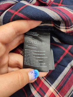 Рубашка H&M в клетку 42 размер