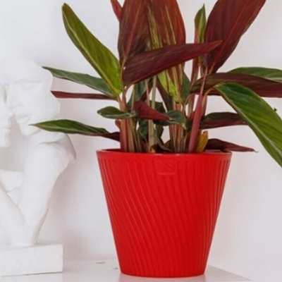 Горшок с дренажной системой ЛУИ VipSet 2,7л красный