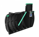 Септик переливной Мультпласт Термит Профи+ 8.5 PR 8500 л. горизонтальный / 3500 л. в сутки / 20 чел. / принудительный сброс (3360x1970x2590см;321кг;черный) - арт.555466