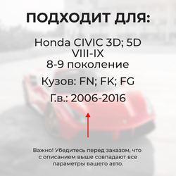 Ремкомплект ограничителей дверей Honda CIVIC 3D; 5D (VIII-IX) FN; FK; FG (4 двери, тип 12) 2006-2016