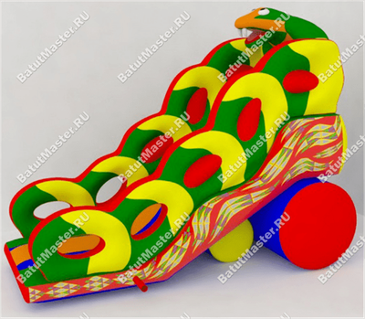 Надувной батут-горка "Кобра"