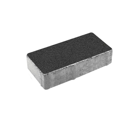 Тротуарная плитка ПРЯМОУГОЛЬНИК 200x100 мм - Гранит Черный