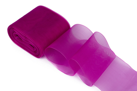 Лента капроновая  80 мм, для бантов, цв.сиреневый