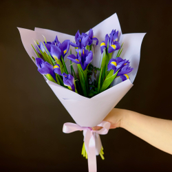 Flower bouquet of 11 irises