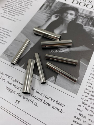 Трубочки для макраме серебристые