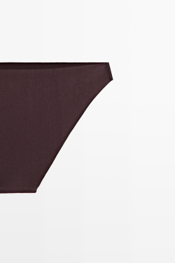 Massimo Dutti Плавки бикини с блестками, коричневый