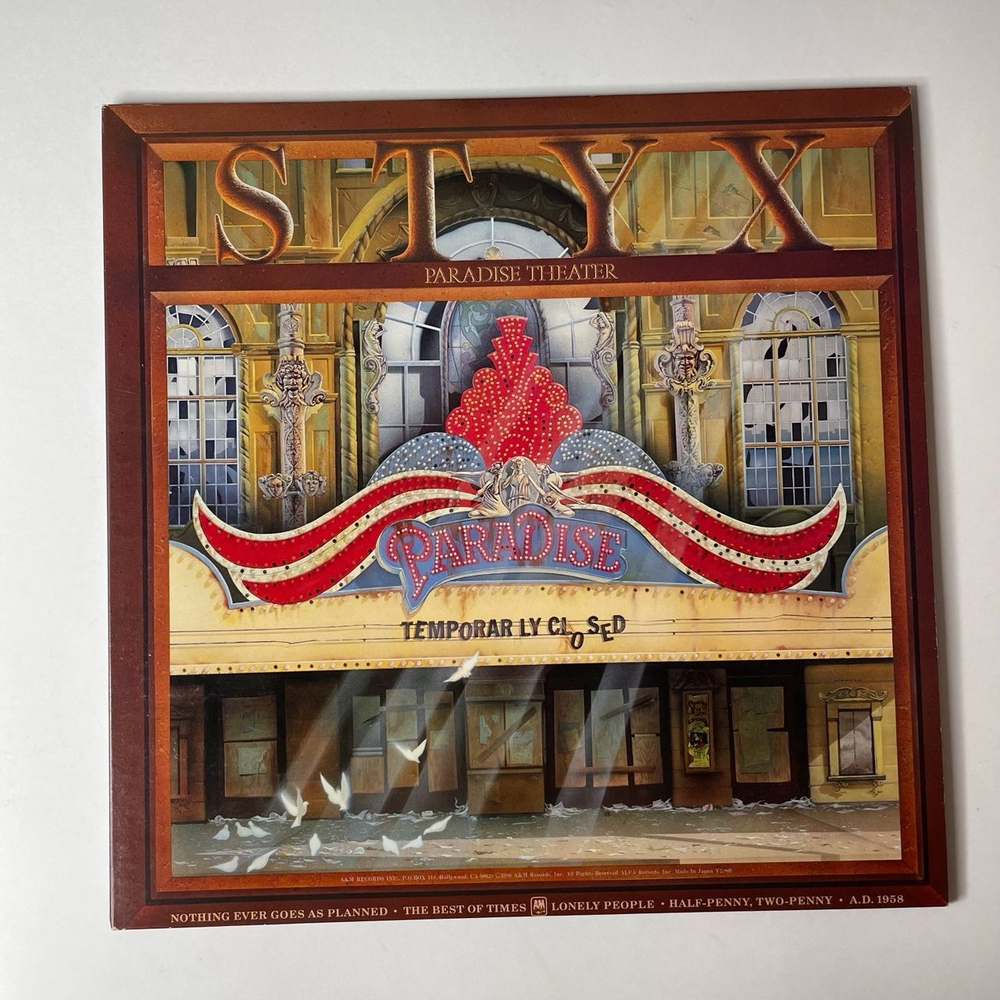 Винтажная виниловая пластинка LP Styx Paradise Theatre (Japan 1981) (Obi) Lonely People