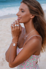 Браслет «Бали» с белым цирконом