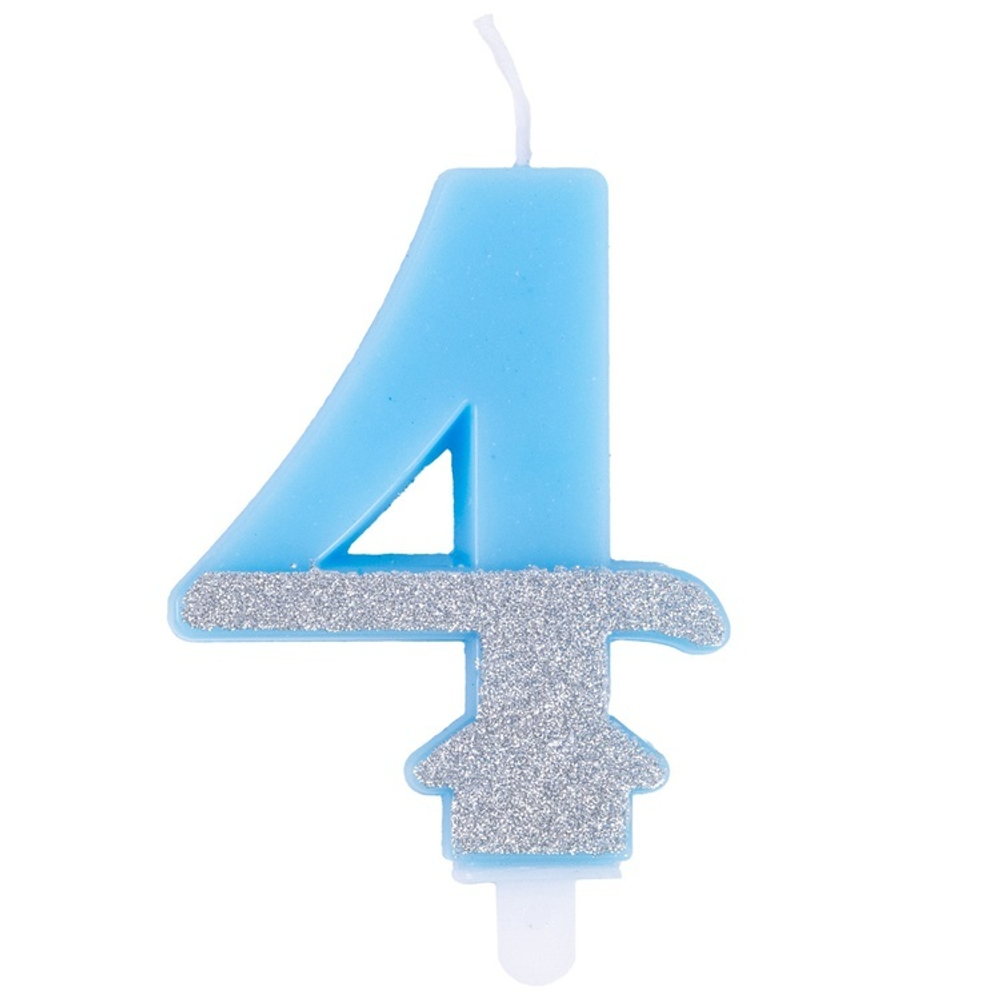 Свечи-цифры с глиттером 7,5 см