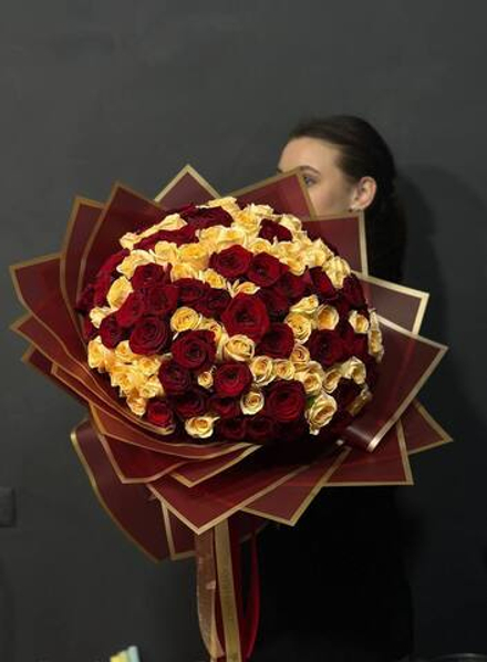 Букет 101 роза микс