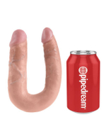Двусторонний дилдо среднего размера телесный King Cock U-Shaped Medium Double Trouble