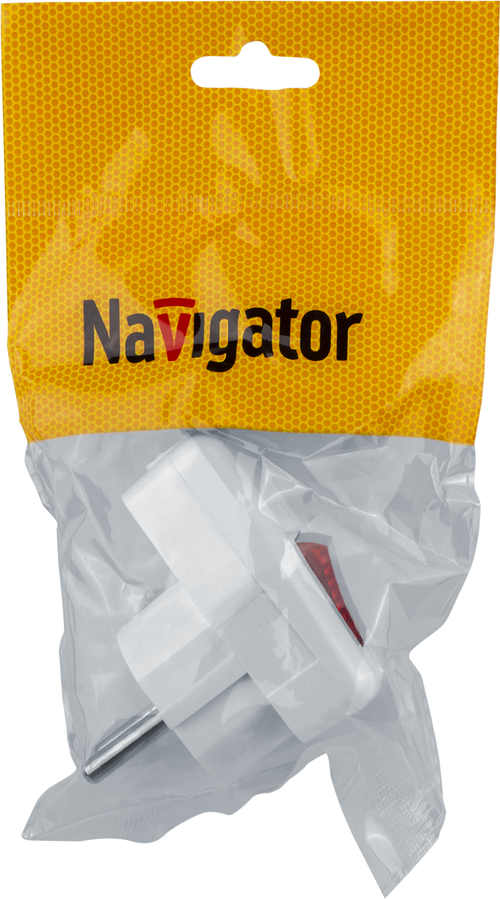Вилка Navigator 61 364 NCA-PL05-16A-ESC-WH угловая с/з с/выключ. белая