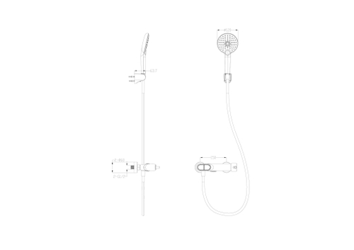 Смеситель для душа с встроенным изливом WONZON & WOGHAND MUSE Corno, Хром (WW-A30902-CR)