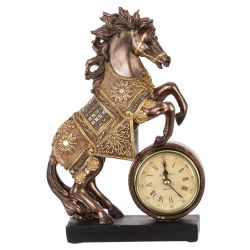 GAEM Фигурка декоративная "Лошадь" с часами (AAAx1,н.п.), L16 W5 H22 см